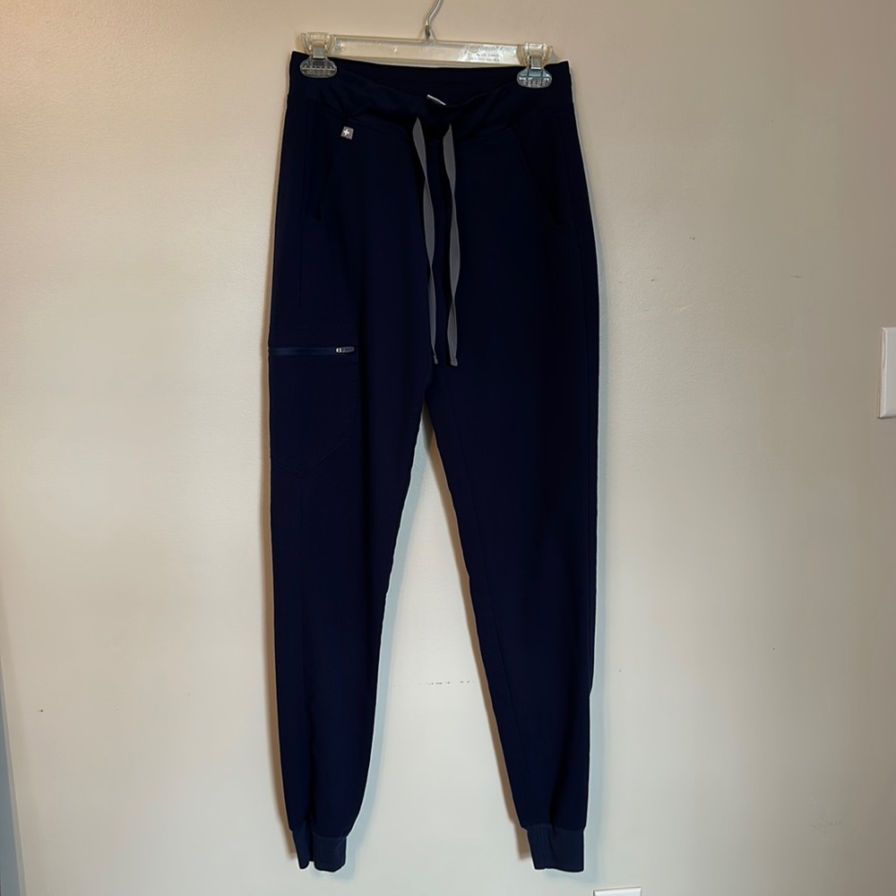 Figs Navy Blue Drawstring Jogger Scrub Pants